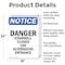 Signmission Danger Stairwell Closed Use Alternative, 18 in W x Rectangle, Aluminum OS-2PACK-NS-A-1824-V-10922 - alternate 8
